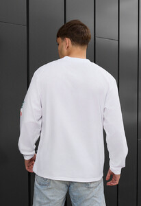 Фото - Белый лонгслив с ярким принтом Staff topstar - Men box