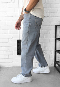 Фото - Мужские сине-серые джинсы Staff 2206 blue gray baggy - Men box