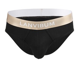 Фото - Чоловіча бавовняна білизна Lanvibum в чорному кольорі - Men box