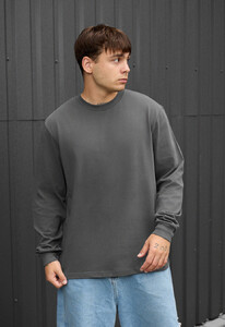 Фото - Базовый лонгслив серого цвета Staff gray oversize - Men box
