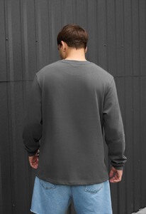 Фото - Базовый лонгслив серого цвета Staff gray oversize - Men box