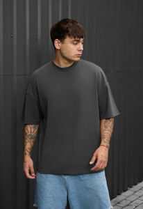 Фото - Повсякденна футболка оверсайз чоловіча Staff dark gray oversize - Men box
