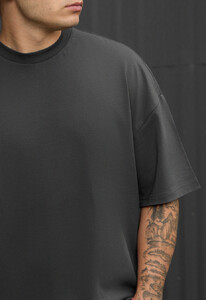 Фото - Повсякденна футболка оверсайз чоловіча Staff dark gray oversize - Men box
