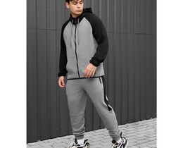Фото - Серо-черный спортивный костюм Staff evi gray & black2 - Men box