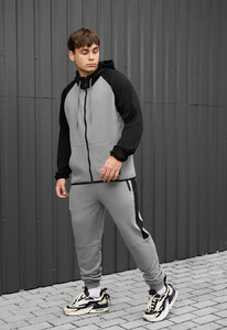 Фото - Серо-черный спортивный костюм Staff evi gray & black2 - Men box