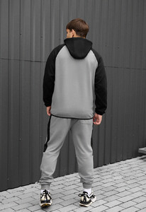 Фото - Серо-черный спортивный костюм Staff evi gray & black2 - Men box
