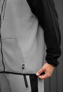 Фото - Серо-черный спортивный костюм Staff evi gray & black2 - Men box