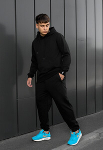 Фото - Базовый спортивный костюм для парней Staff hj black - Men box