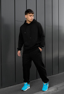 Фото - Базовый спортивный костюм для парней Staff hj black - Men box
