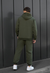 Фото - Спортивный костюм однотонный цвета хаки Staff hj khaki - Men box