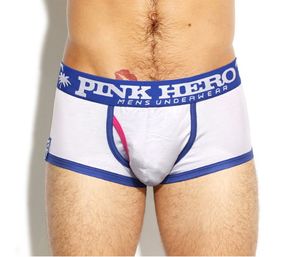 Фото - Боксеры мужские Pink Hero белые с рисунком сзади - Men box