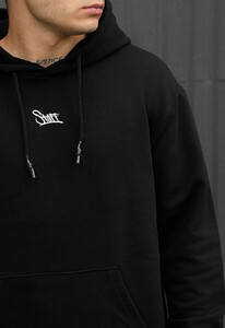 Фото - Черное худи с белой вышивкой Staff logo black - Men box