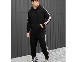 Фото - Спортивный костюм с лампасами Staff pa black - Men box