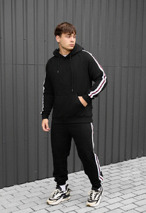 Фото - Спортивный костюм с лампасами Staff pa black - Men box