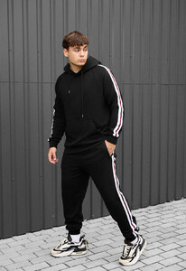 Фото - Спортивный костюм с лампасами Staff pa black - Men box