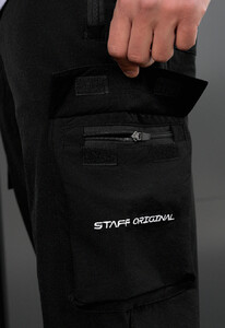 Фото - Молодіжні штани у стилі карго Staff cargo al black - Men box