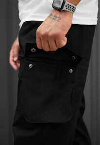 Фото - Однотонні штани в стилі карго Staff cargo gi black - Men box