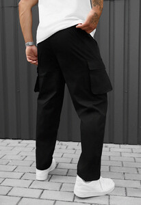 Фото - Однотонні штани в стилі карго Staff cargo gi black - Men box