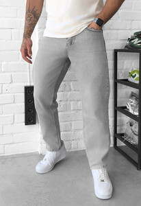 Фото - Чоловічі джинси світло-сірі Staff 38 light gray - Men box