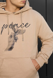 Фото - Бавовняне худі з принтом Staff peace - Men box