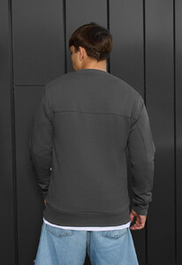 Фото - Однотонний темно-сірий світшот Staff dark gray basic - Men box