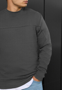 Фото - Однотонний темно-сірий світшот Staff dark gray basic - Men box