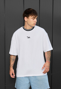 Фото - Чоловіча футболка оверсайз з лого Staff white logo oversize - Men box