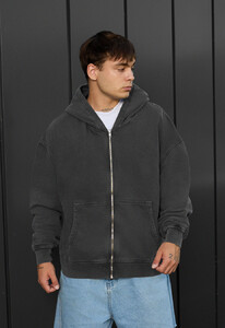 Фото - Чоловіче худі на замку Staff va dark gray2 oversize - Men box