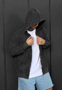 Фото - Чоловіча оверсайз кофту Staff va dark gray oversize - Men box