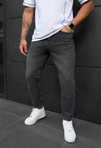 Фото - Однотонные серые джинсы Staff 15 loose fit gray - Men box