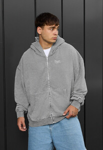 Фото - Худі на замку Staff va light gray logo oversize - Men box