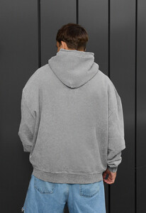 Фото - Худі на замку Staff va light gray logo oversize - Men box