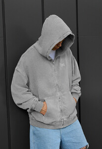 Фото - Худі на замку Staff va light gray logo oversize - Men box
