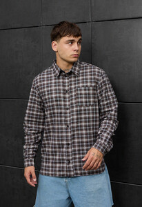 Фото - Повседневная рубашка в клетку Staff ed dark gray2 - Men box