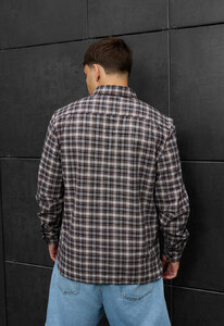 Фото - Повседневная рубашка в клетку Staff ed dark gray2 - Men box