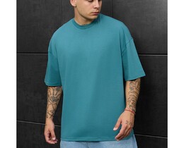 Фото - Яскрава оверсайз футболка Staff turquoise oversize - Men box