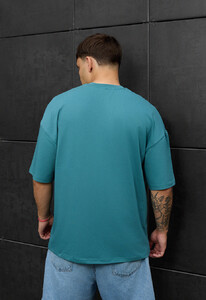 Фото - Яскрава оверсайз футболка Staff turquoise oversize - Men box