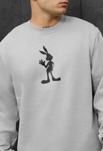 Фото - Сірий світшот із мультяшним принтом Staff bunny - Men box