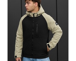 Фото - Универсальная осенняя куртка soft shell Staff re black & light olive - Men box