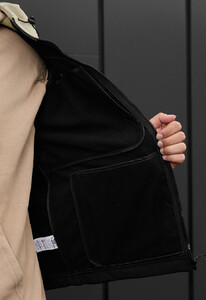 Фото - Универсальная осенняя куртка soft shell Staff re black & light olive - Men box