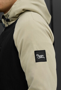 Фото - Универсальная осенняя куртка soft shell Staff re black & light olive - Men box
