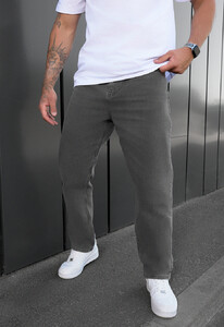 Фото - Однотонные джинсы серого цвета Staff 19 gray - Men box