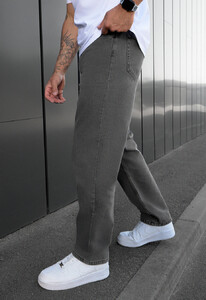 Фото - Однотонные джинсы серого цвета Staff 19 gray - Men box