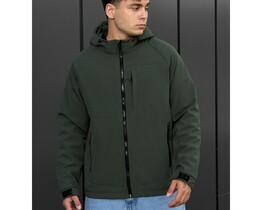 Фото - Демисезонная куртка цвета хаки Staff soft shell cu khaki - Men box