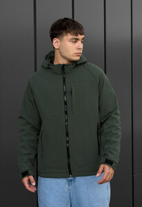 Фото - Демисезонная куртка цвета хаки Staff soft shell cu khaki - Men box