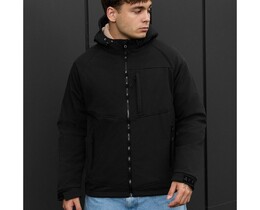Фото - Однотонная черная куртка Staff soft shell cu black - Men box