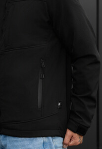 Фото - Однотонна чорна куртка Staff soft shell cu black - Men box