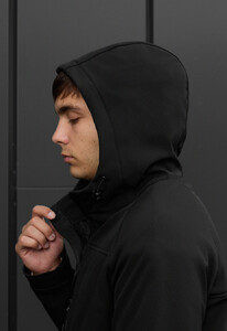 Фото - Однотонна чорна куртка Staff soft shell cu black - Men box