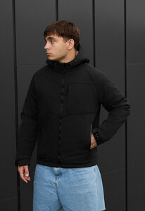 Фото - Однотонна чорна куртка Staff soft shell cu black - Men box