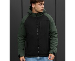 Фото - Двухцветная куртка для парней Staff soft shell cu black & khaki - Men box